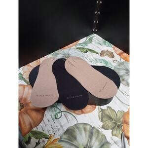 Cole Haan Ladies Women's Liner Socks 1 Black 2 Tan New Size 4-10